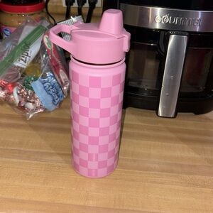 Simple Modern 16oz pink checkered cup